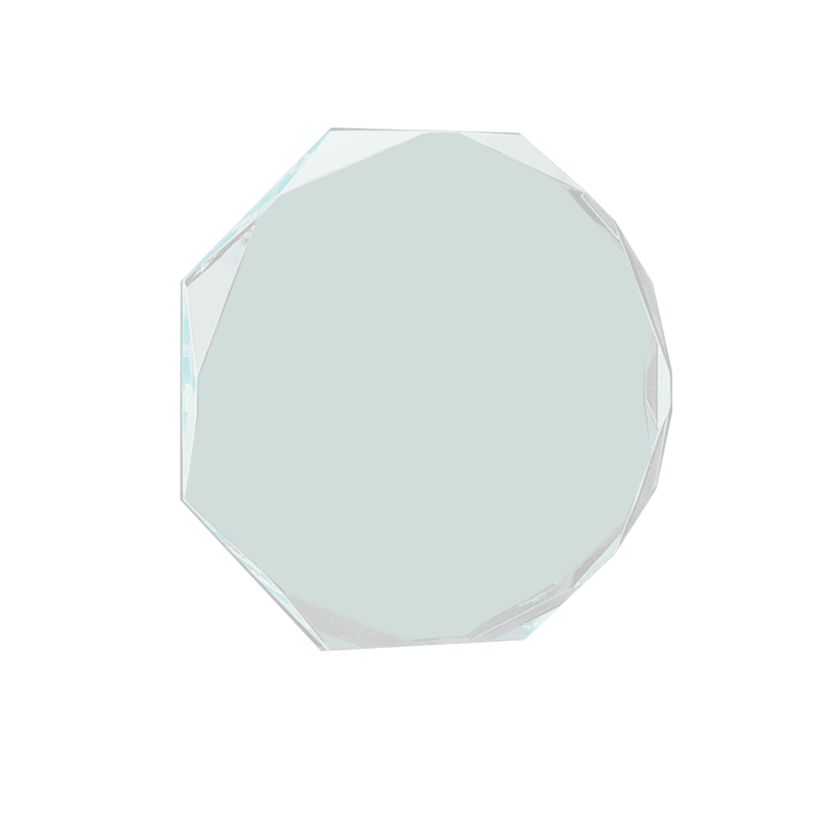 7" x 7 3/4" Octagon Series Jade Acrylic Award Upright Only