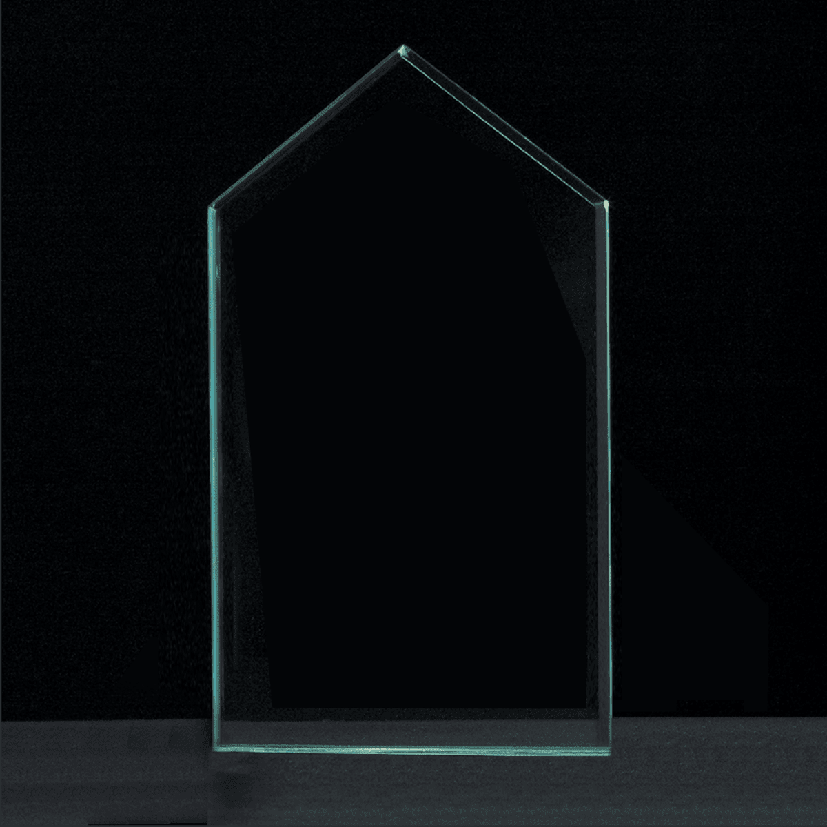 9 1/2" x 11 1/2" Peak Jade Acrylic Award-Upright Only