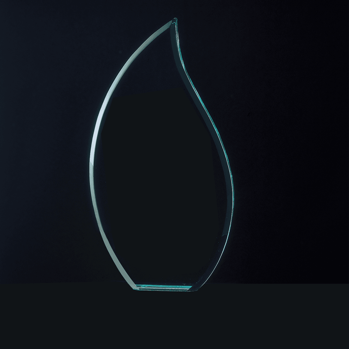 4 3/4" x 9" Flame Series Jade Acrylic Award-Upright Only