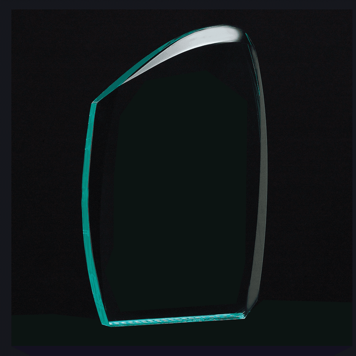 4 1/4" x 7 1/4" Tidal Series Jade Acrylic Award-Upright Only