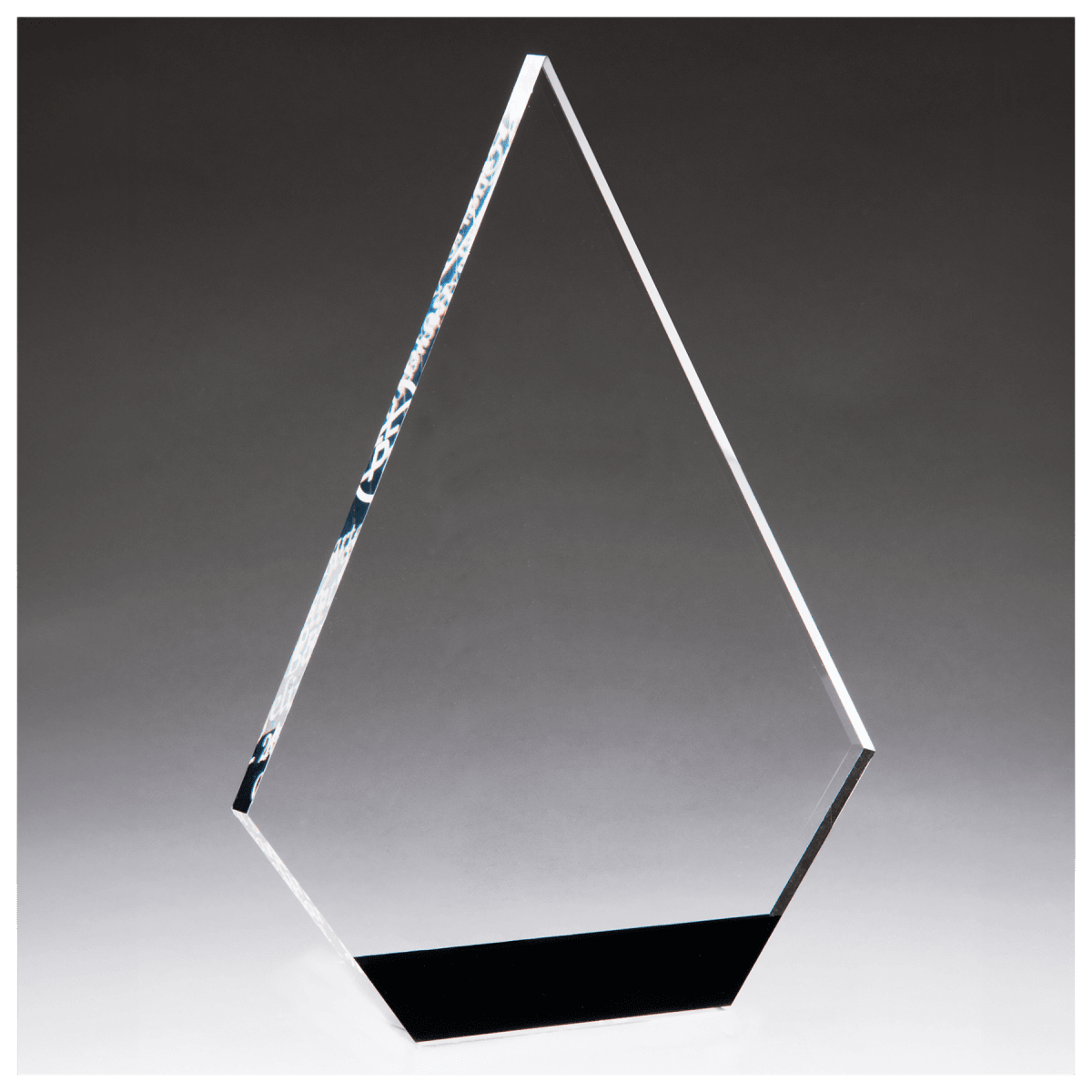 6 1/2" x 9" Diamond Series Clear Acrylic with Black Accent-Upright