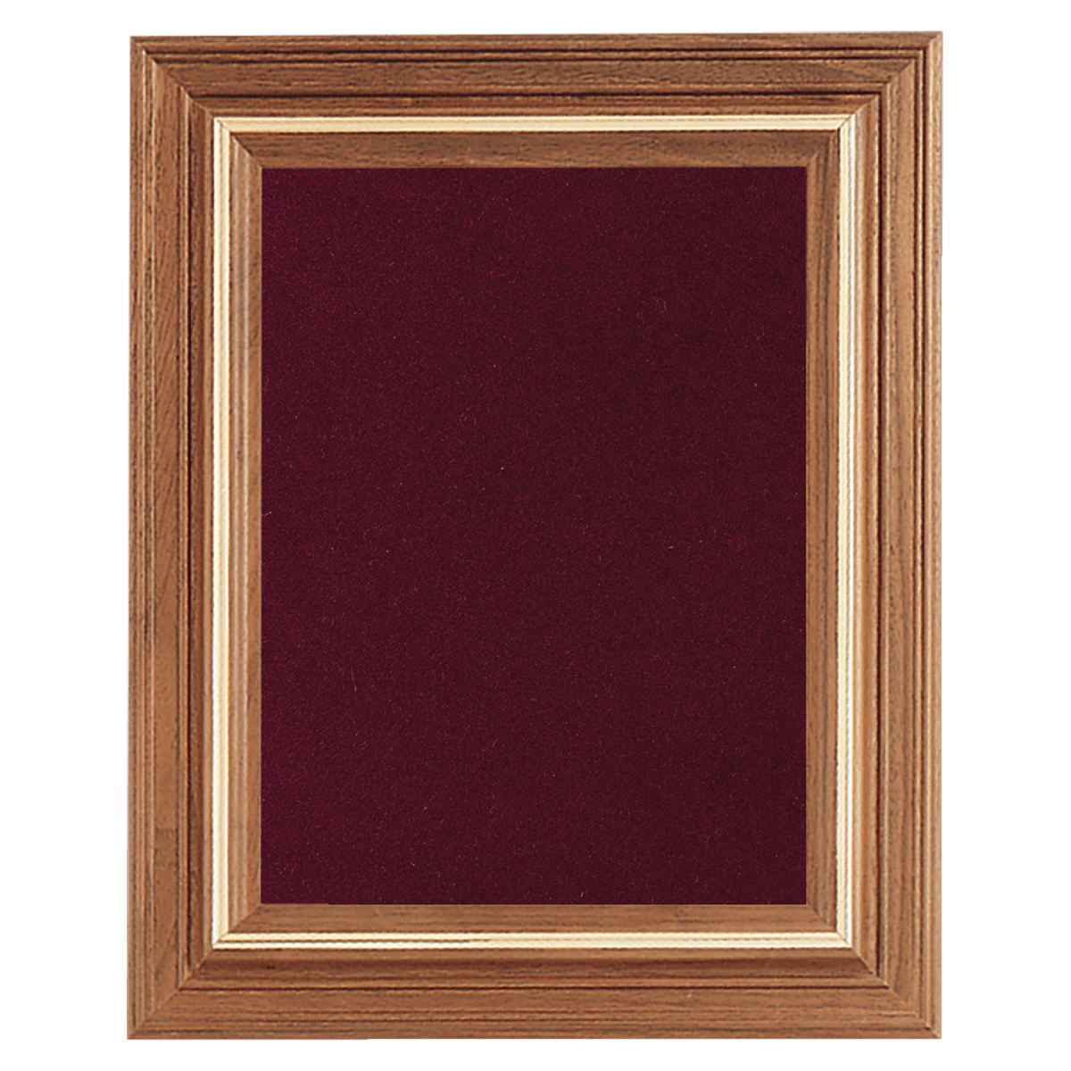 13" x 16" American Walnut Airflyte Frame with Gold Trim and Maroon