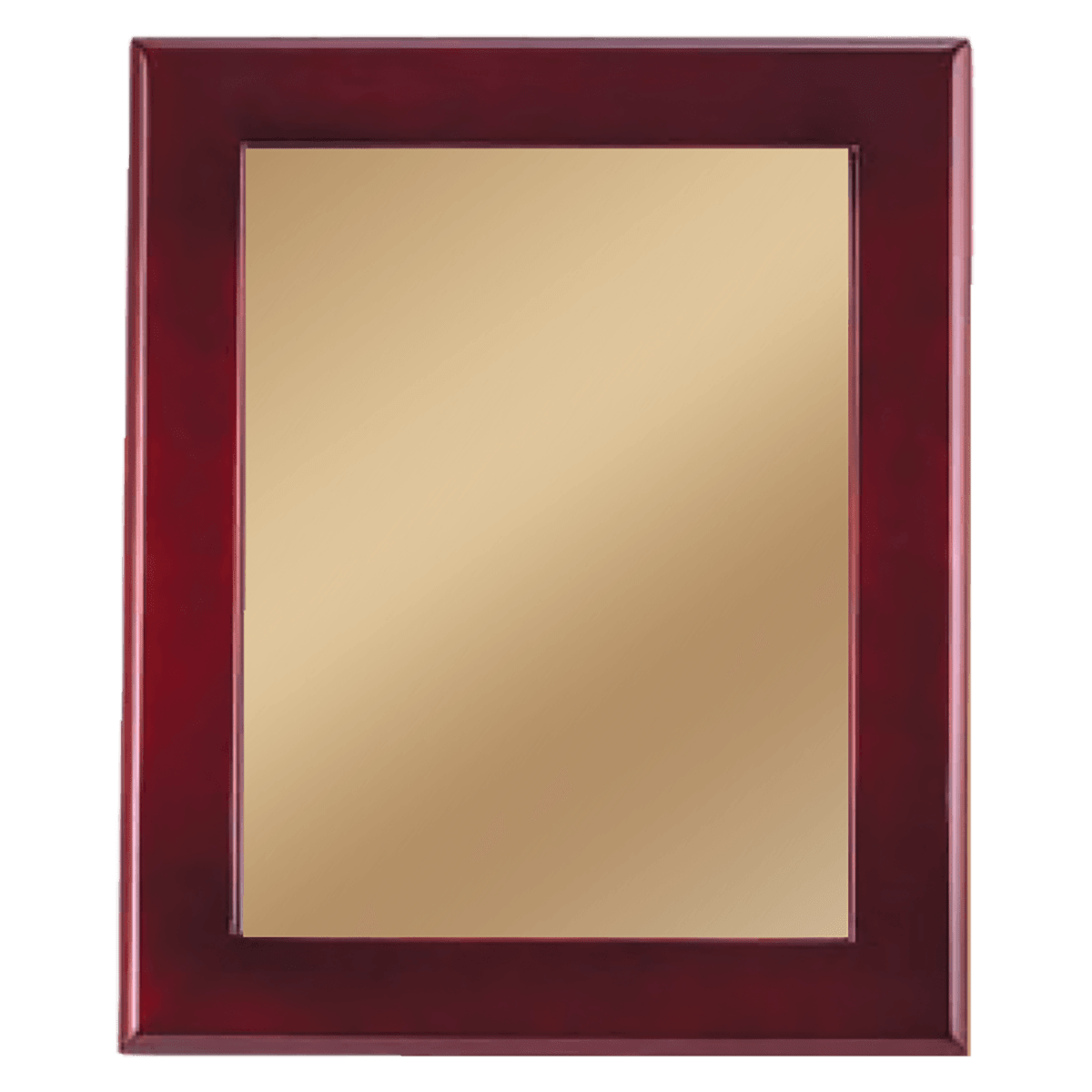 14" x 17" Rosewood Piano Finish Frame with Brushed Gold Metal Backing