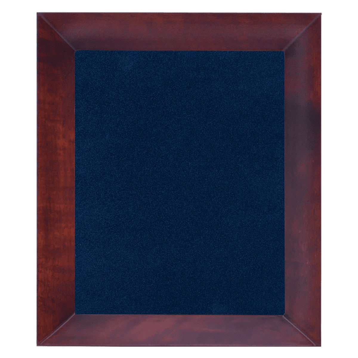 12" x 15" Matte Cherry Frame with Blue Velour Backing