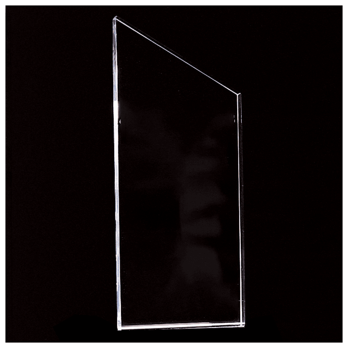 4 3/4" x 11 1/4"   Zenith Series Clear Acrylic