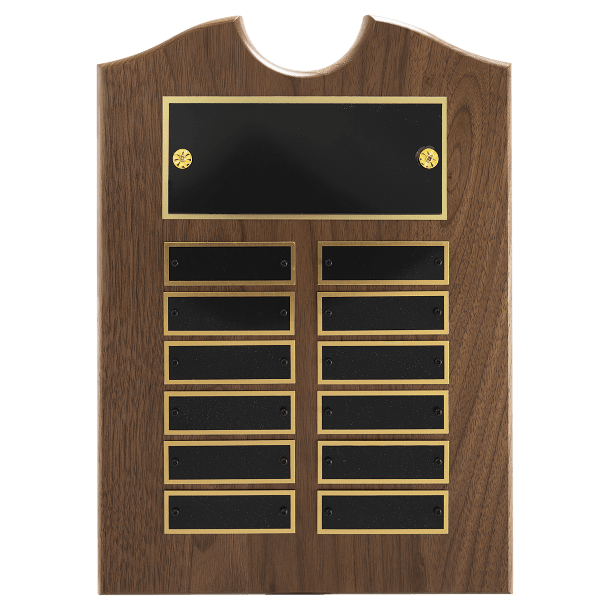 9" x 12" American Walnut Roster Plaque