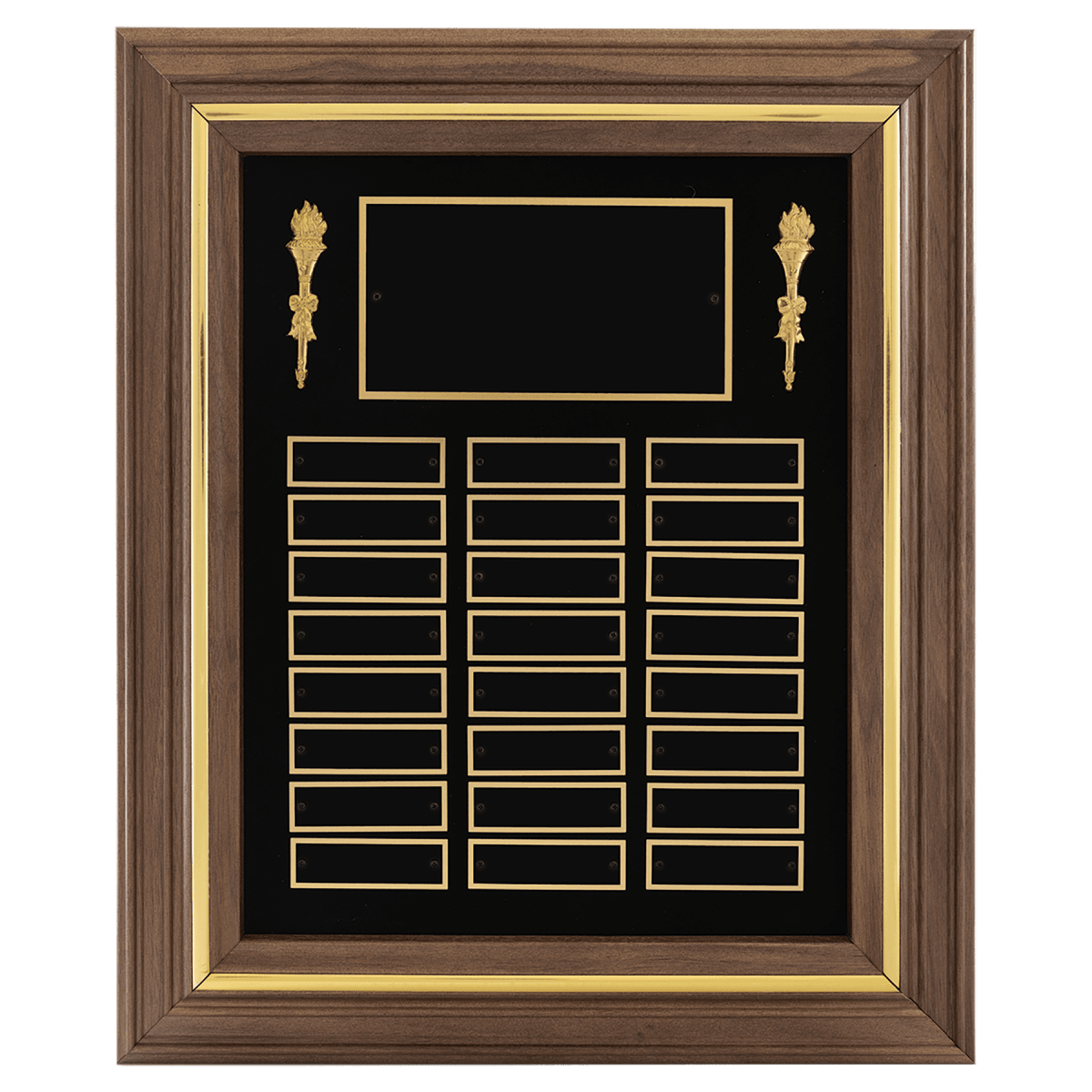 15" x 18"/Plates 7/8" x 2 3/4" American Walnut 24 Plate Perpetual