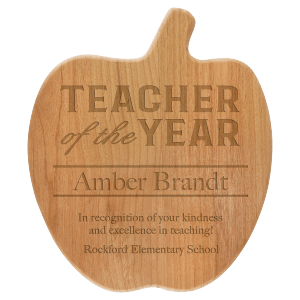 8" x 9 1/2" Alder Apple Plaque