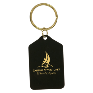 Black Brass Tablet Keychain