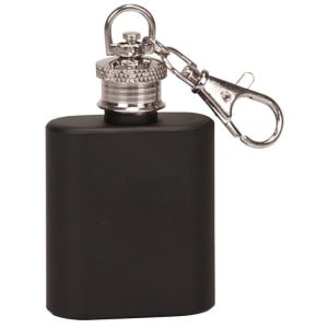 Matte Black 1 oz. Flask Keychain