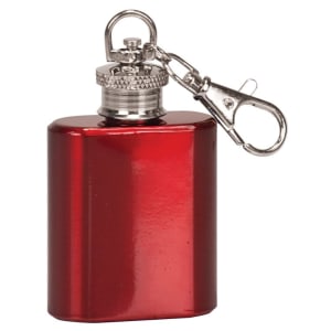 Gloss Red 1 oz. Flask Keychain