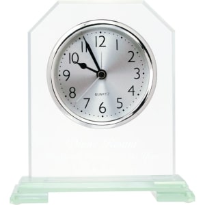 Clipped Corner Glass Clock