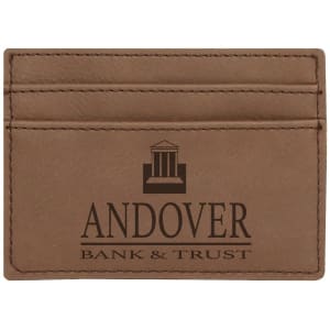 Dark Brown Leatherette Wallet Clip