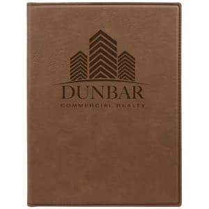 Dark Brown  Leatherette Portfolio