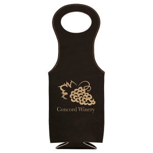 Black/Gold Leatherette Wine Bag