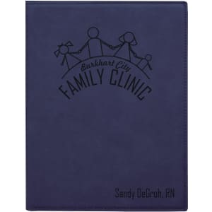 Blue Leatherette Portfolio