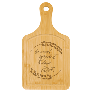 Bamboo Paddle Shaped Cutting Board with Drip Ring