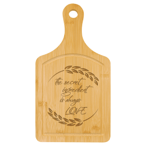 Bamboo Rectangle Cutting Board with Metal Cheese Cutter