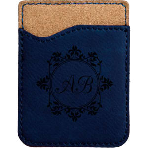 Blue Leatherette Phone Wallet