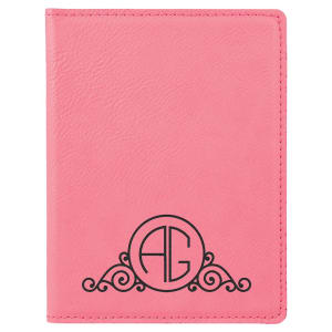 Pink Leatherette Passport Holder