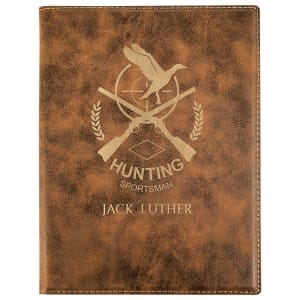 Rustic/Gold Leatherette Portfolio