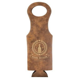 Rustic/Gold Leatherette Wine Bag