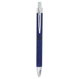 Blue Leatherette Ballpoint Pen