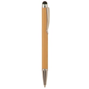 Bamboo Ballpoint Pen with Stylus