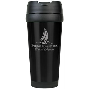 Gloss Black 16 oz. Travel Mug