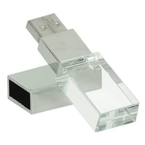 8GB Glass USB Flash Drive with White LED