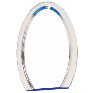 BLUE OVAL HALO ACRYLIC