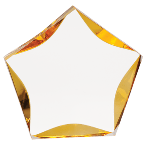 GOLD LUMINARY STAR ACRYLIC