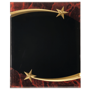 RED MARBLE SHOOTING STAR ACRYLIC PLAQUE