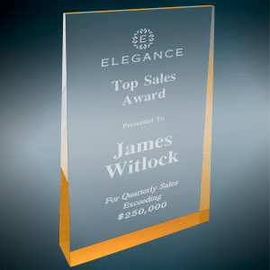 Large Gold Acrylic Wedge