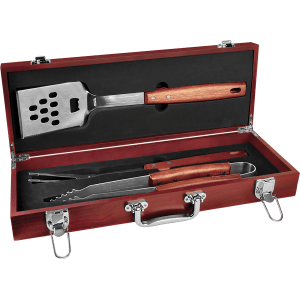 Rosewood Finish BBQ Gift Set