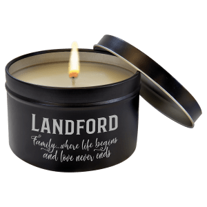 Tropical Coconut Black Metal Tin Candle