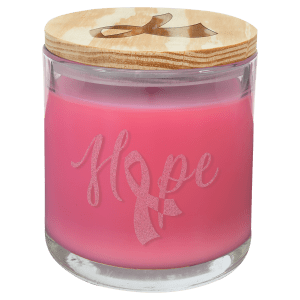 Peony Rose Glass Candle with Wood Lid