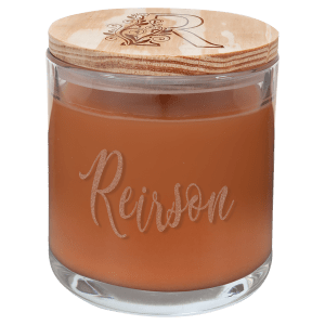 Pumpkin Spice Glass Candle with Wood Lid