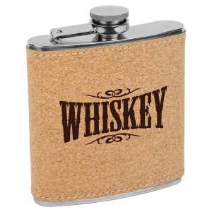 Cork 6 oz. Leatherette Flask