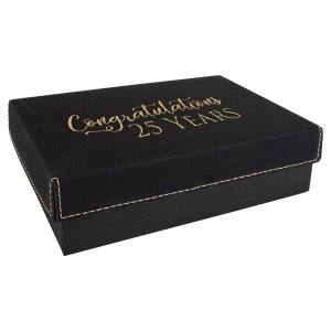 Black/Gold Leatherette Gift Box