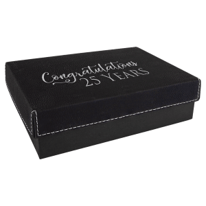 Black/Silver Leatherette Gift Box