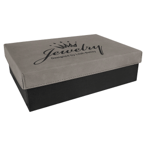 Gray Leatherette Gift Box