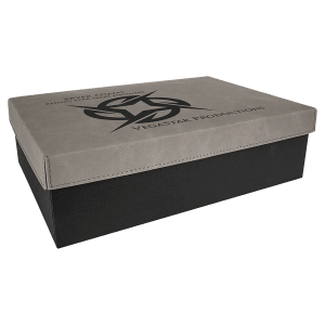 Gray Leatherette Gift Box