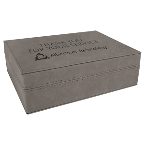 Gray Leatherette Gift Box