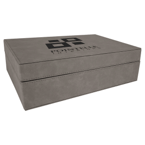 Gray Leatherette Gift Box