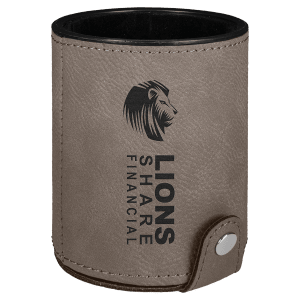 Gray Leatherette Dice Cup Set