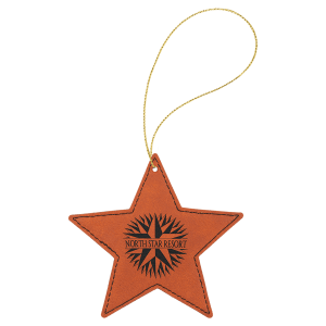 Rawhide Leatherette Star Ornament