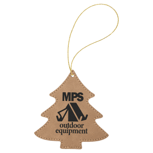 Light Brown Leatherette Tree Ornament