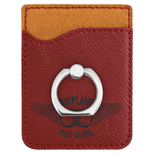 Rose Leatherette Phone Wallet with Ring