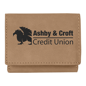 Light Brown Leatherette Trifold Wallet with RFD Blocking